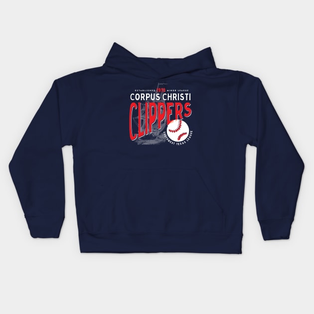 Corpus Christi Clippers Kids Hoodie by MindsparkCreative